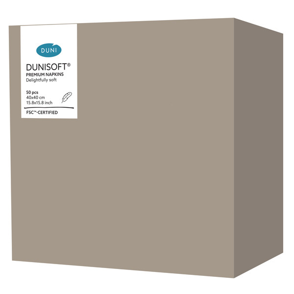 Dunisoft&reg; Napkin Greige 40cm, 8-Fold