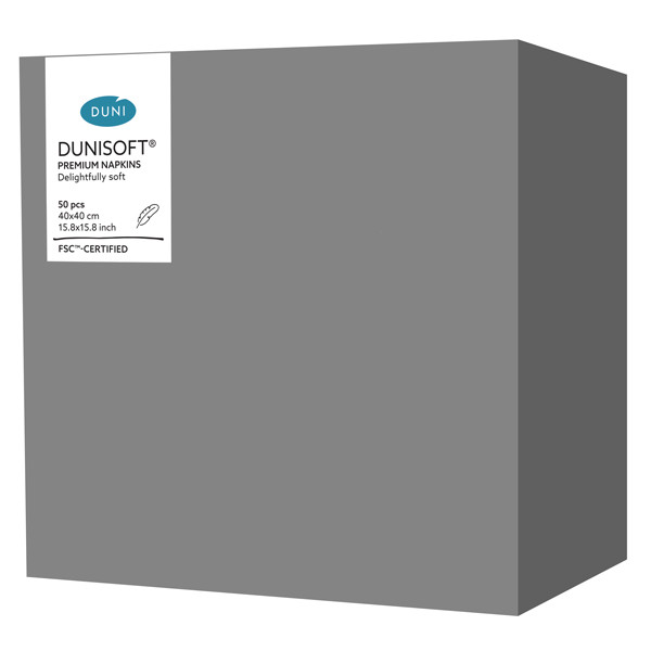 Dunisoft&reg; Napkin Grey 40cm, 8-Fold
