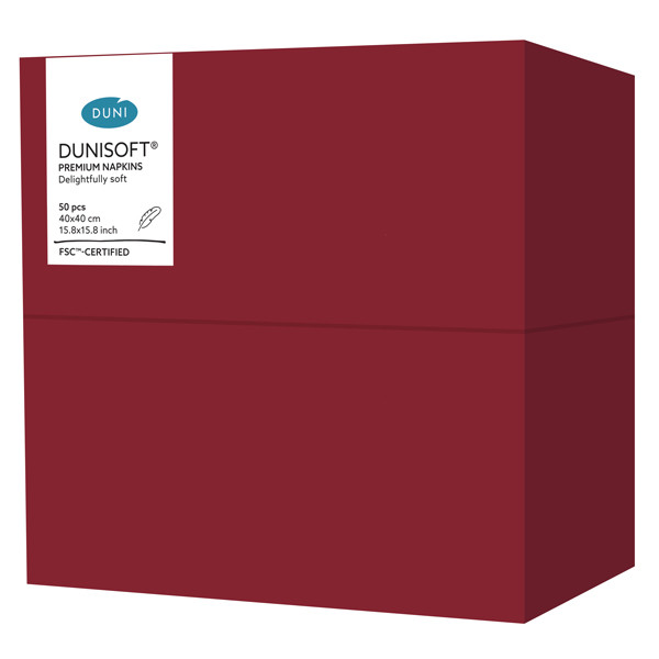 Dunisoft&reg; Napkin Bordeaux 40cm, 8-Fold