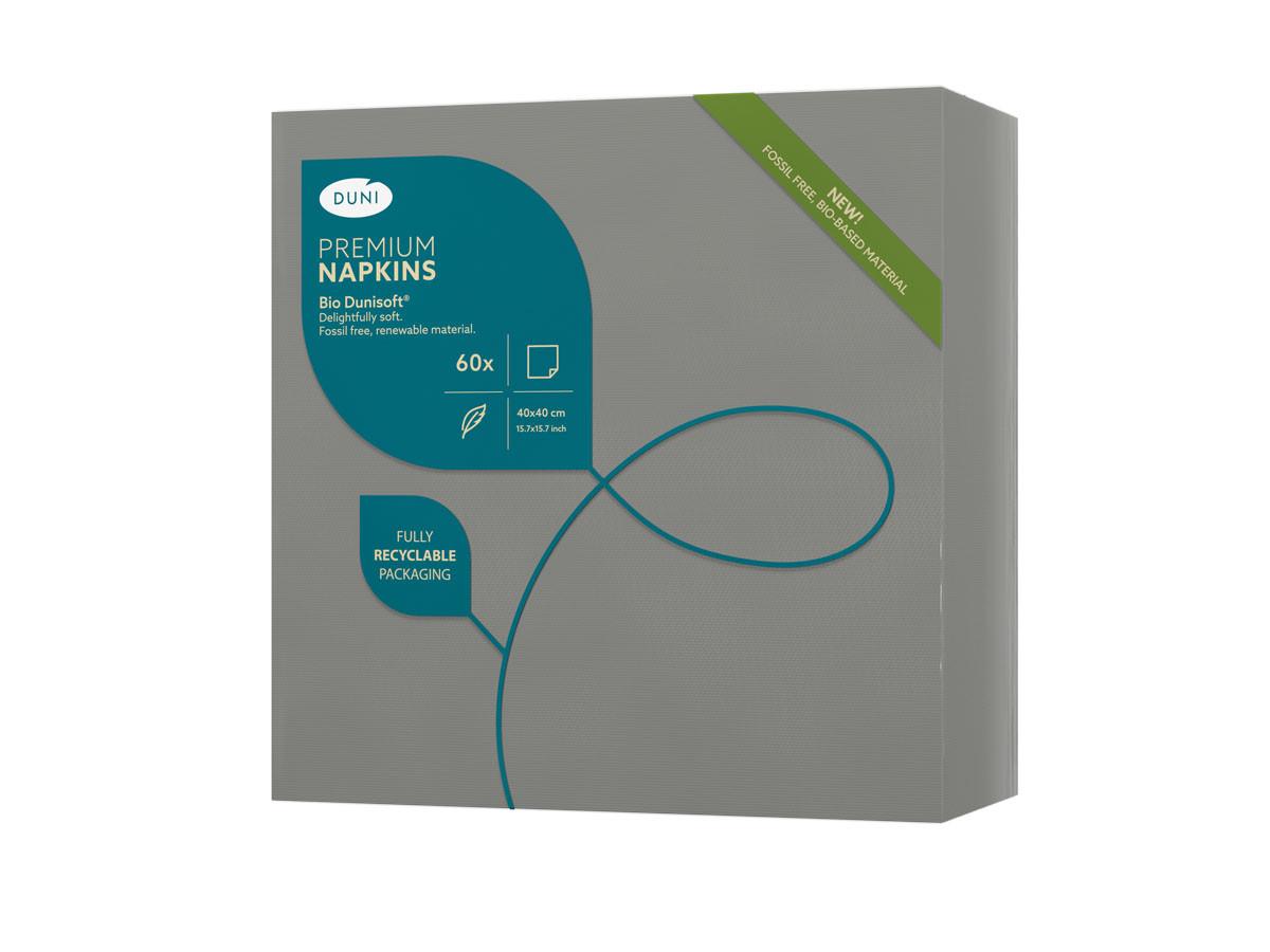 Dunisoft&reg; Napkin Granite Grey 40cm