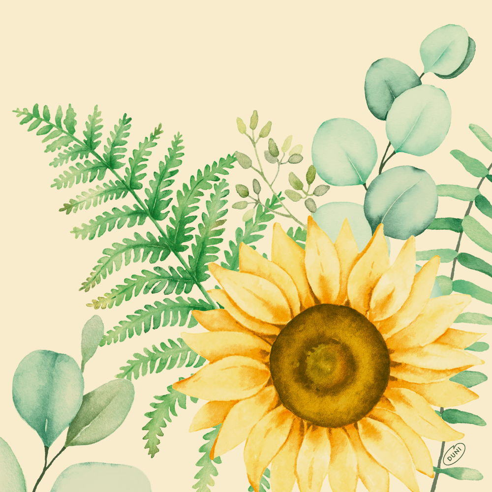 Dunisoft&reg; Napkin Sunflower Dreams 40cm