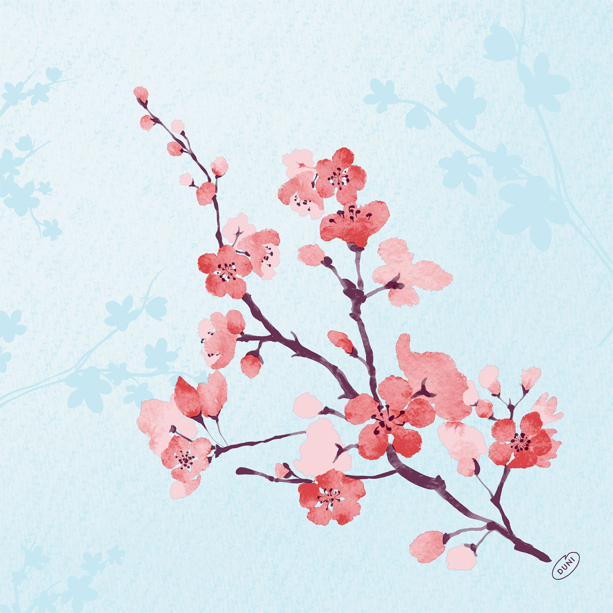 Dunisoft&reg; Napkin Cherry Breeze Blue 40cm