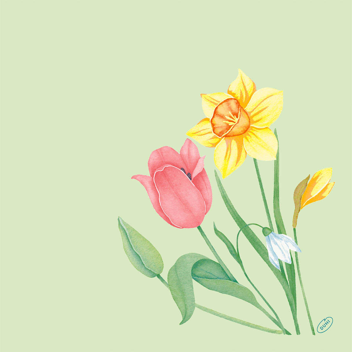 Dunisoft&reg; Napkin Spring Melody 40cm