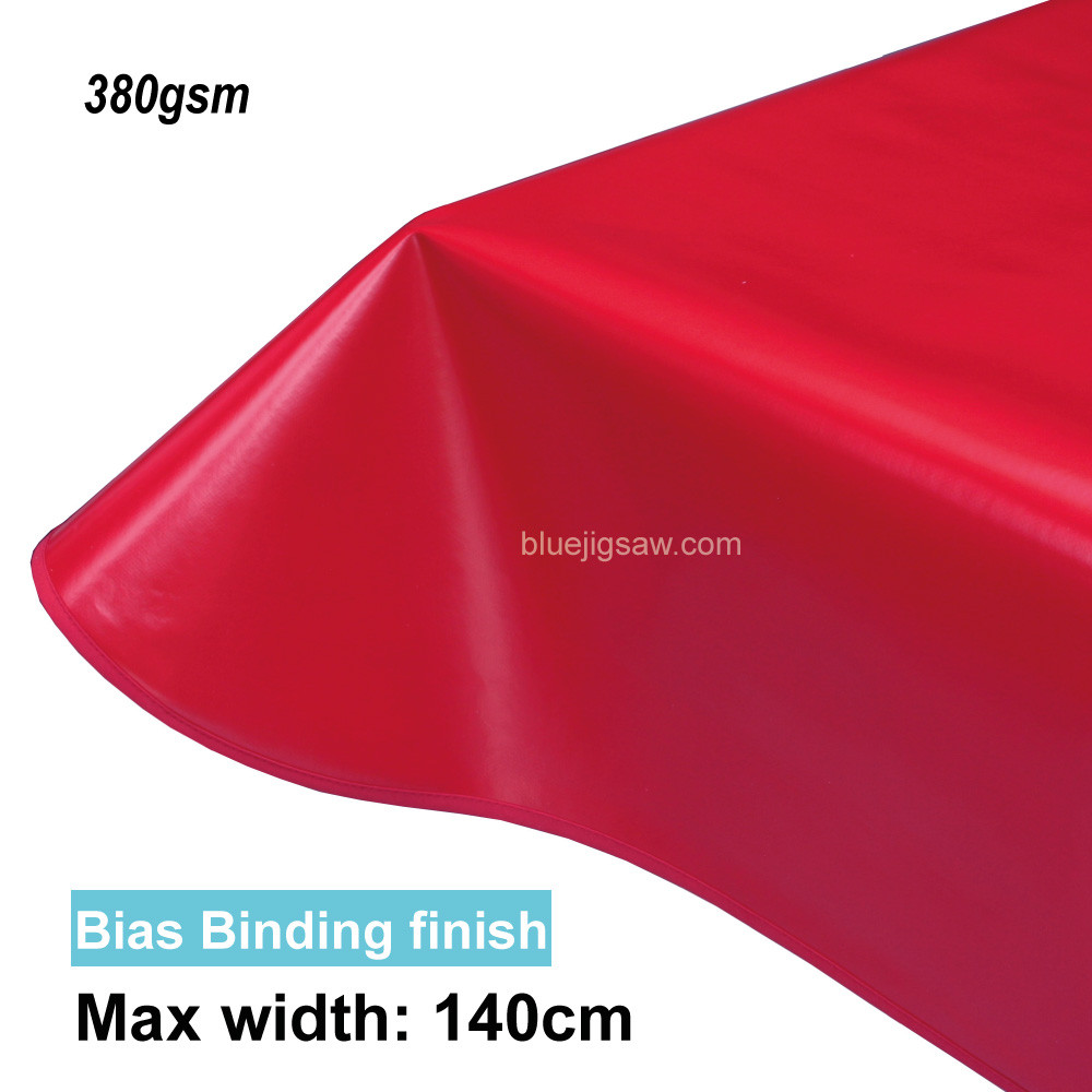 Post Box Red PVC Tablecloth with edge finish