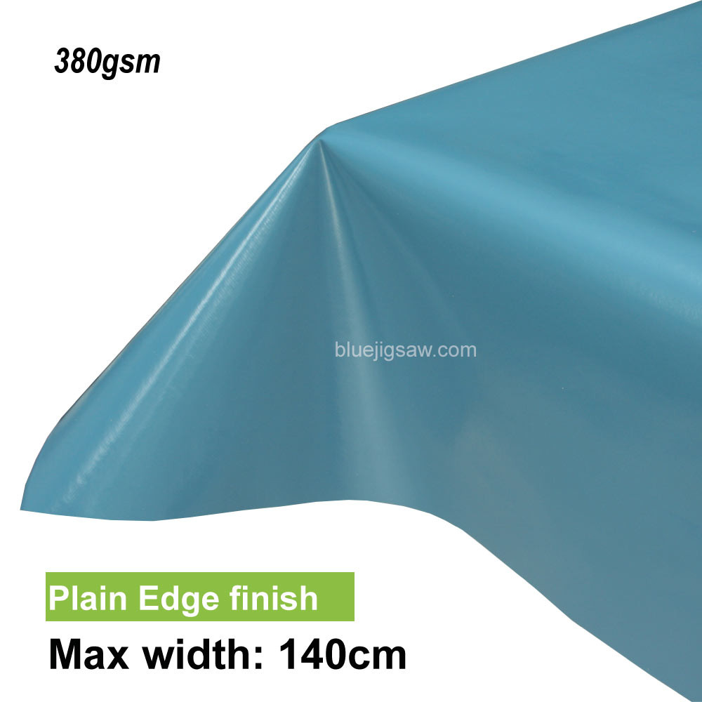 Air Force Blue PVC Tablecloth with plain edge finish
