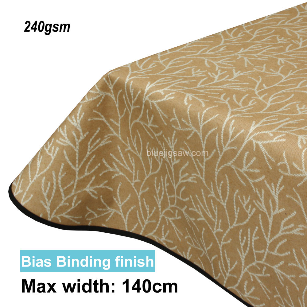 Acrylic Coated Tablecloth with Bias Binding
