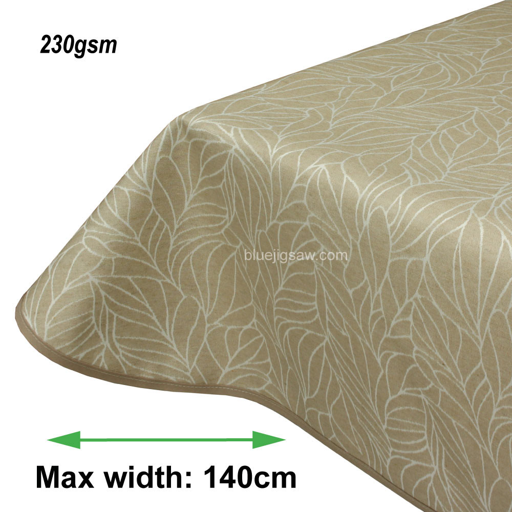 Jerez Natural Acrylic Coated Tablecloth