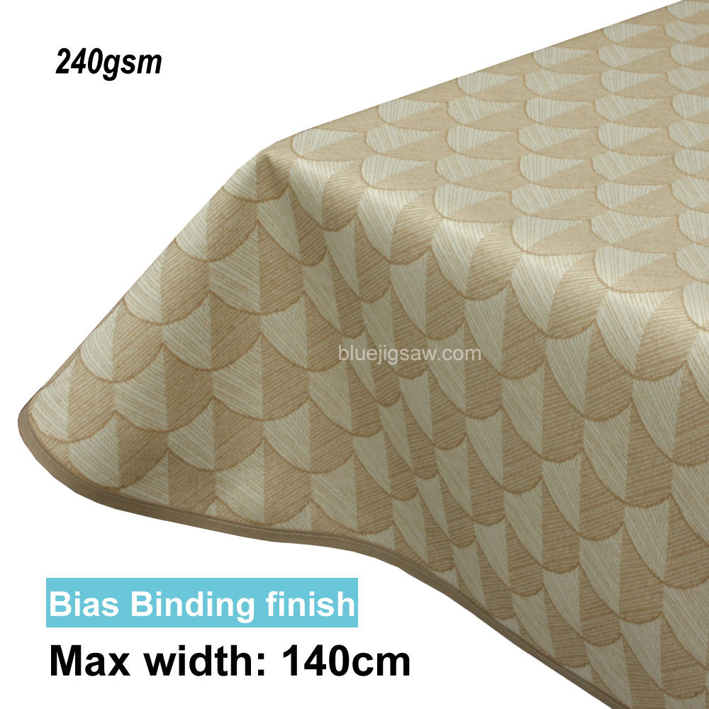 Acrylic Coated Tablecloth with Bias Binding