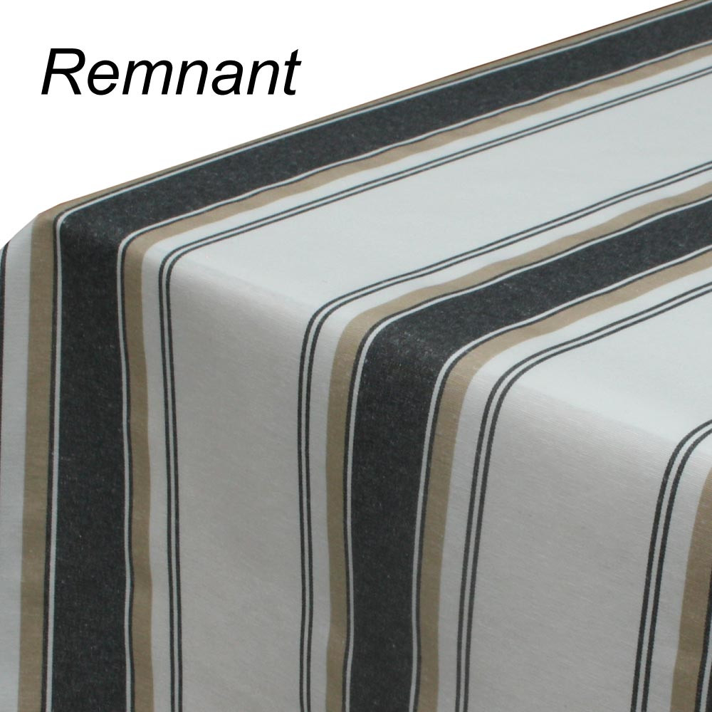 REMNANT Brown Stripe Acrylic Coated Fabric