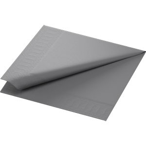 Duni 3ply 40cm Tissue Napkins Granite Grey