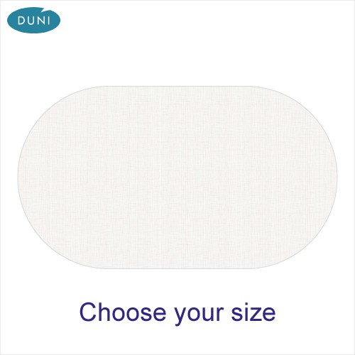 Dunisilk Linnea Oval White Tablecovers