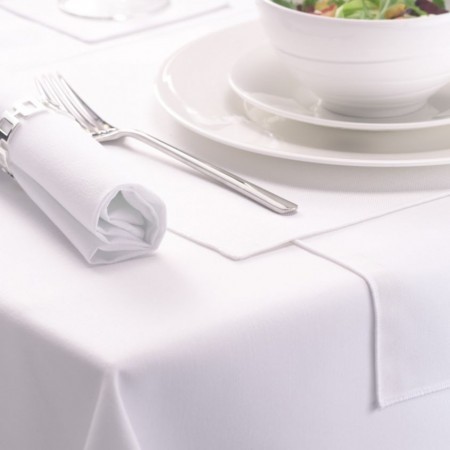 White Spun Polyester Tablecloth