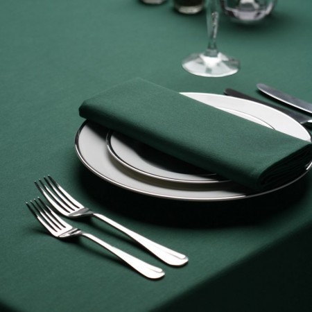 Forest Green Spun Polyester Tablecloth