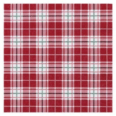 Home Fashion 3ply 33cm Paper Napkins, Chequers Red