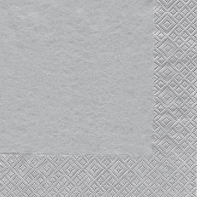 Home Fashion 3ply 40cm Paper Napkins, Silver