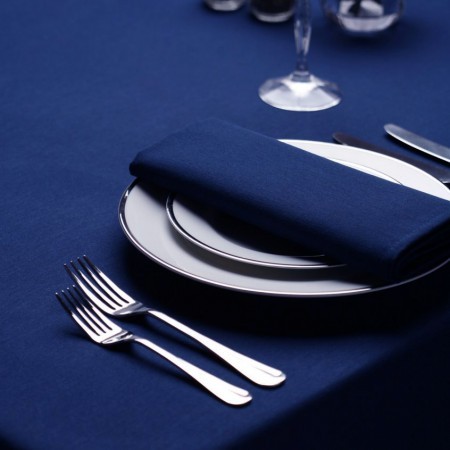 Midnight Blue Spun Polyester Tablecloth