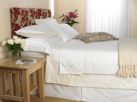 200TC, Plain Duvet Covers, Button Closure, White