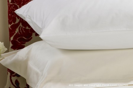 400 Thread Count Cotton Sateen Standard Pillow Case, Ivory