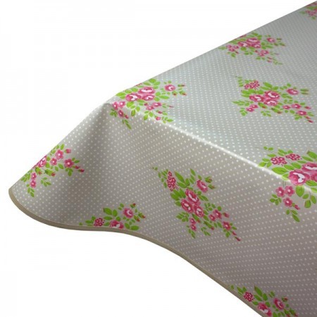Polka Floral Wipeclean PVC Tablecloth