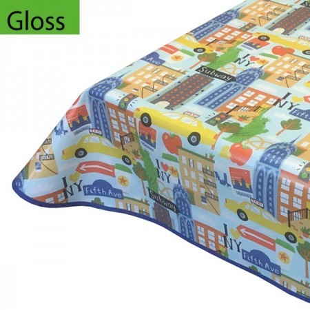New York, Gloss Oilcloth Tablecloth