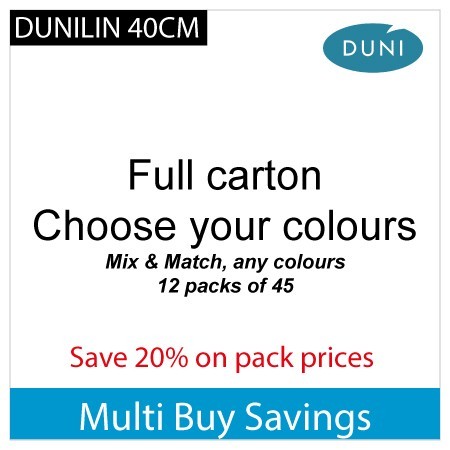 Mixed Carton of Dunilin® Napkins 40cm x 40cm, 12 x Packs Of 45