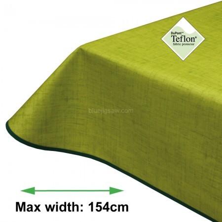 Symphony Evergreen Acrylic Coated Tablecloth with Teflon