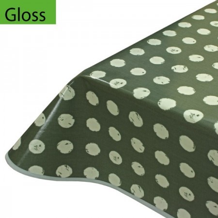 Zero Grey, Gloss Oilcloth Tablecloth