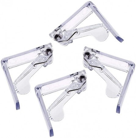 Clear Plastic Table Clip Pack of 4
