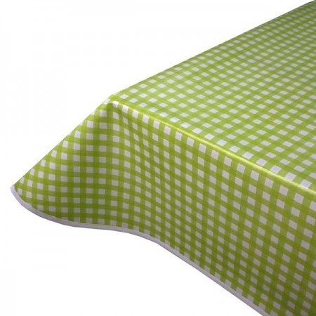 Lime Gingham Wipeclean PVC Tablecloth