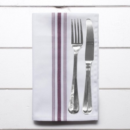 Bistro Table Napkins Burgundy Stripe 46cm x 56cm