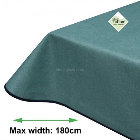 Maison Azure Plain Acrylic Coated Wipe Clean Tablecloth