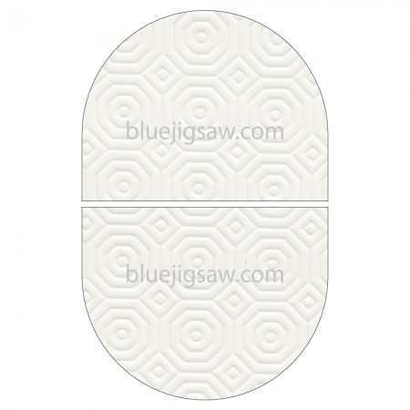2 Piece Oval White Table Protector