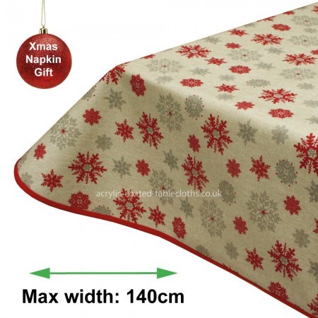 Festive Charm Christmas Acrylic Coated Tablecloth