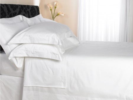 400 Thread Count Cotton Sateen Bag Style Duvet Cover, White