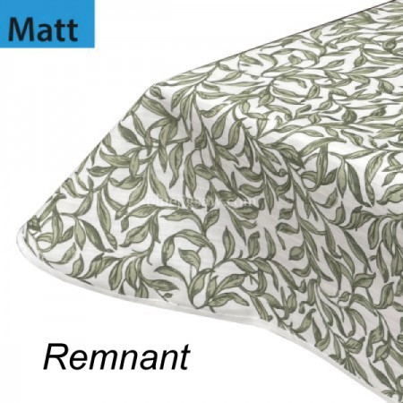 Matt PVC Oilcloth Remnant, Finette Willow