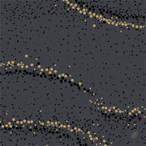 Duni Christmas Golden Stardust Black Dunisoft® Napkin 40cm