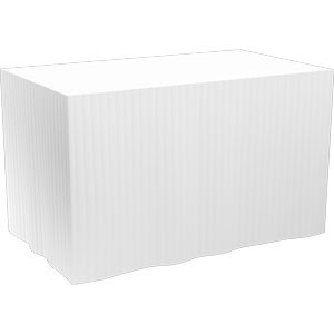 White Evolin® Tableskirt 0.72 x 4m