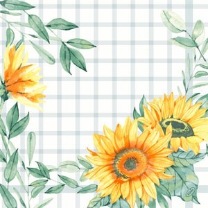 Dunisoft® Napkin 40 x 40cm Carton, Sunflower Day