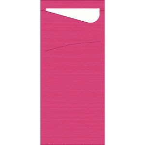 Duni Sacchetto® Tissue, Fuchsia, White Napkin