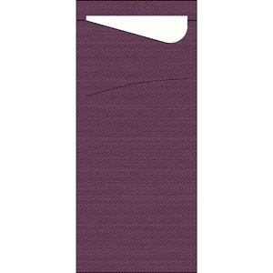 Duni Sacchetto® Tissue, Plum, White Napkin