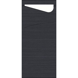 Duni Sacchetto® Tissue, Black, White Napkin