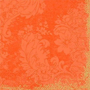 Duni Royal Sun Orange 3ply Tissue Napkins 33cm x 33cm