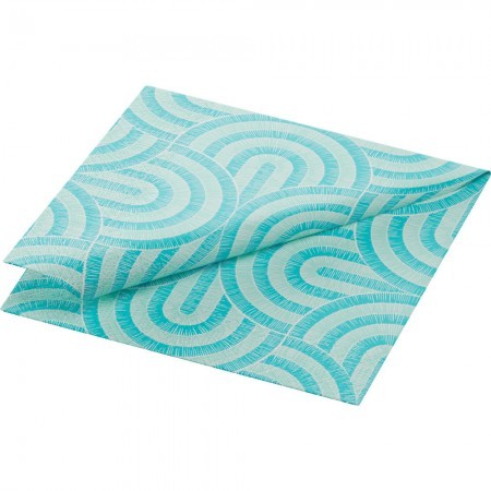 Duni Tissue Napkin, 3ply 24cm Breeze Mint Blue