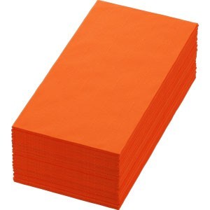 Duni Tissue Napkin, 3ply 40cm, 1/8 Book Folded Sun Orange