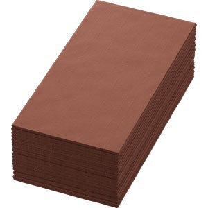 Duni Tissue Napkin, 3ply 40cm, 1/8 Book Folded Chestnut