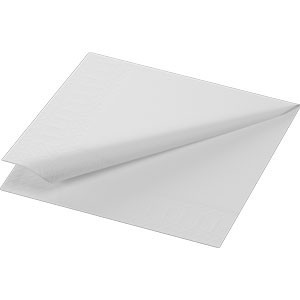 Duni Tissue Napkin, 1ply 24x24cm White