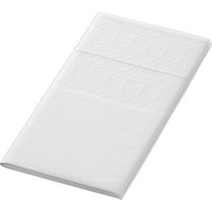 Duni Tissue Napkin, 3ply 33cm, 1/8 Head Folded White