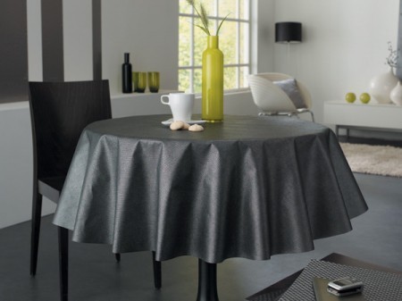 Extra Wide Wipeclean PVC Tablecloths, Borneo Black