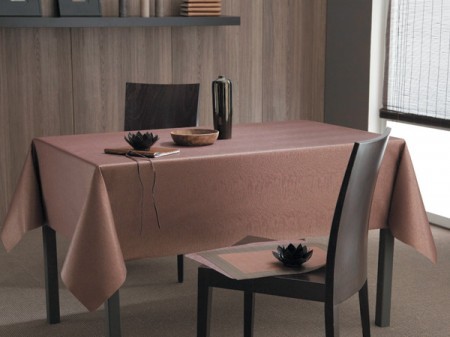 Extra Wide Wipeclean PVC Tablecloths, Borneo Chocolate