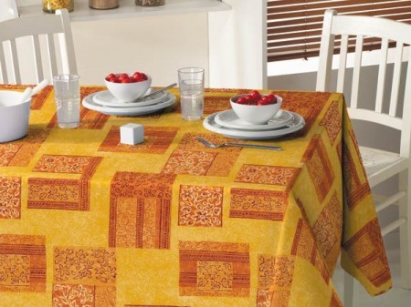 Extra Wide Wipeclean PVC Tablecloths, Safran